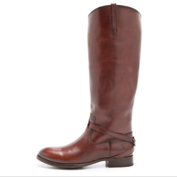 Frye Redwood Brown Lindsay Plate Riding Boots size 6.5 - Picture 2 of 15